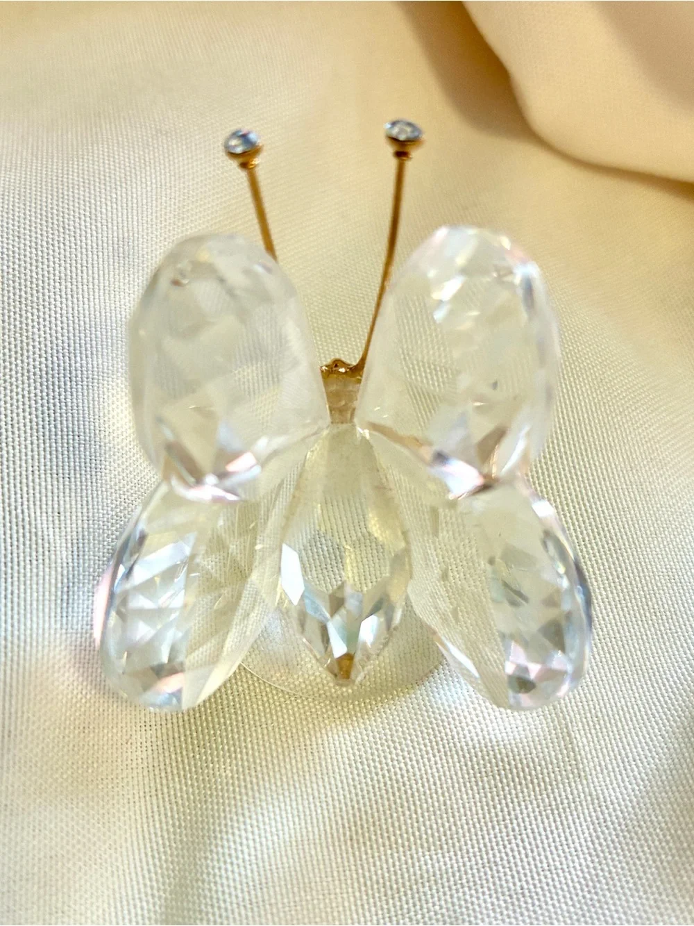 Swarovski Crystal Butterfly Figurine with Gold Mask - Picture 2 of 7
